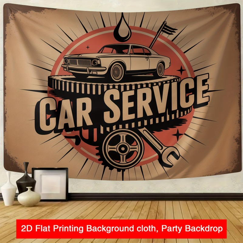 Grote retro autoservicebanner  - Heavy Equipment Mechanic recensie en prijs